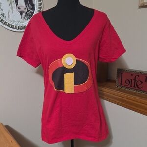 Disney Red Incredibles Logo Women's Tee